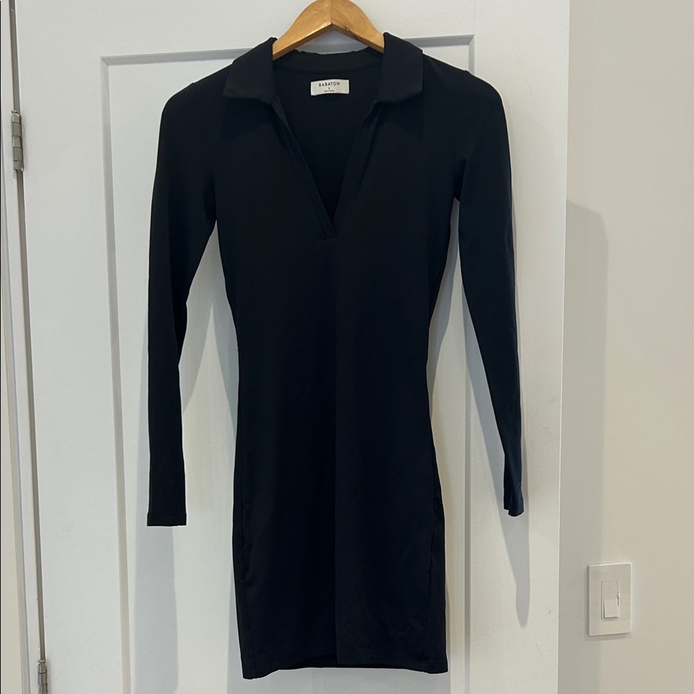 BABATON Black Long-Sleeve Dress